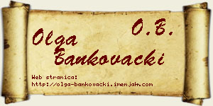 Olga Bankovački vizit kartica